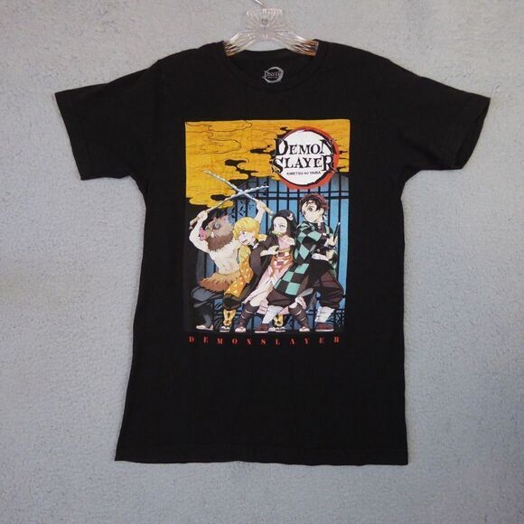 Demon Slayer Shirt Adult Small Black Kimetsu No Yaiba Anime Tee Graphic - Picture 1 of 9